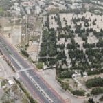 בית העלמין כפר סמיר, כביש החוף • העיר חיפה ריקה בתקופת סגר הקורונה (צילום רחפן: מרום בן-אריה)
