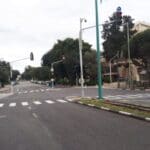 נוה שאנן, רחוב טרומפלדור • רחובות חיפה ריקים מאדם בליל הסדר – סגר קורונה (צילום: חי פה)