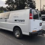 רכב חבלן משטרה בעצרת הגאווה בחיפה (צילום: ירון כרמי)