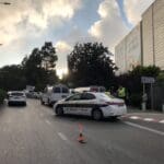 היערכות משטרה בעצרת הגאווה בחיפה (צילום: ירון כרמי)