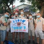 הפגנה למען הישרדות תנועות הנוער בחיפה – משבר הקורונה (צילום: שירה – רכזת צעירה – שבט צופית)