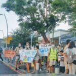 הפגנה למען הישרדות תנועות הנוער בחיפה – משבר הקורונה (צילום: מאיה שפירר-אבני)