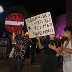הפגנה בחיפה נגד השחיתות השלטונית (צילום: יעל הורוביץ)