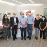 ביקור שר המדע והטכנולוגיה, יזהר שי בחברת (צילום: דוברות השר)