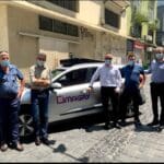 שר המדע והטכנולוגיה, יזהר שי עם רכב אוטונומי, imagry (צילום: דוברות השר)