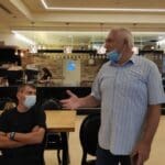אביהו האן וגבי אשכנזי בחיפה (צילום: ירון חנן)