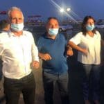 מירי רגב ישראל כהן וחזי עיני בנמל המפרץ בחיפה (צילום: חזי עיני)