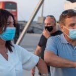 מירי רגב ושמשון עידו בנמל המפרץ – חיפה (צילום: ירון כרמי)