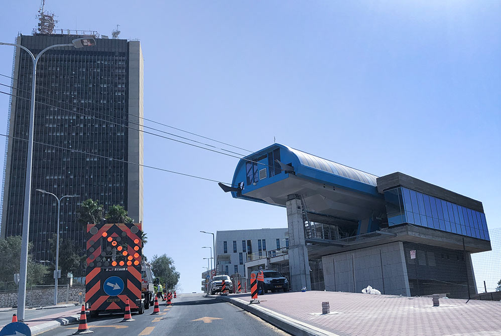 רכבל חיפה • הרכבלית - התחנה העליונה באוניברסיטת חיפה (צילום: ירון כרמי)