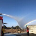 כוחות גדולים פועלים לכיבוי השריפה (צילום: כיבוי והצלה)