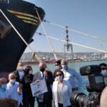 ראה"מ בביקור בנמל חיפה (צילום: דוברות עיריית חיפה)