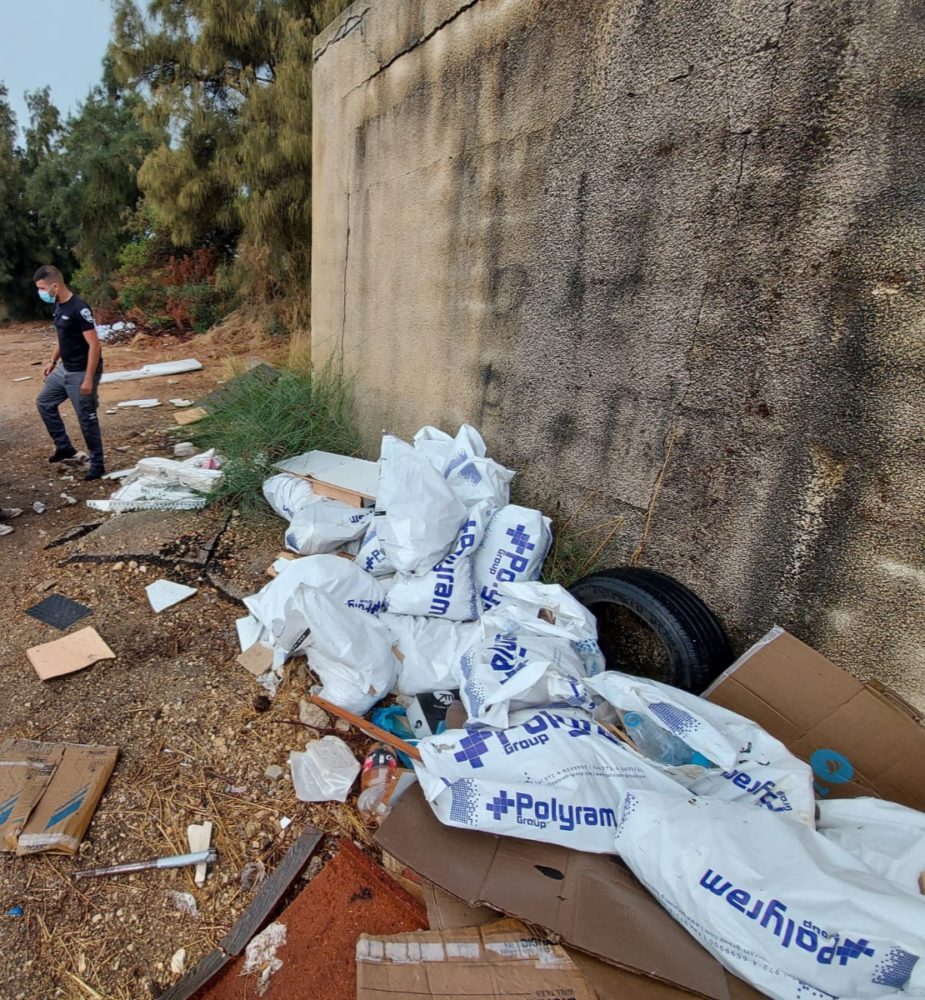 פסולת בניין (צילום: דוברות עיריית חיפה)