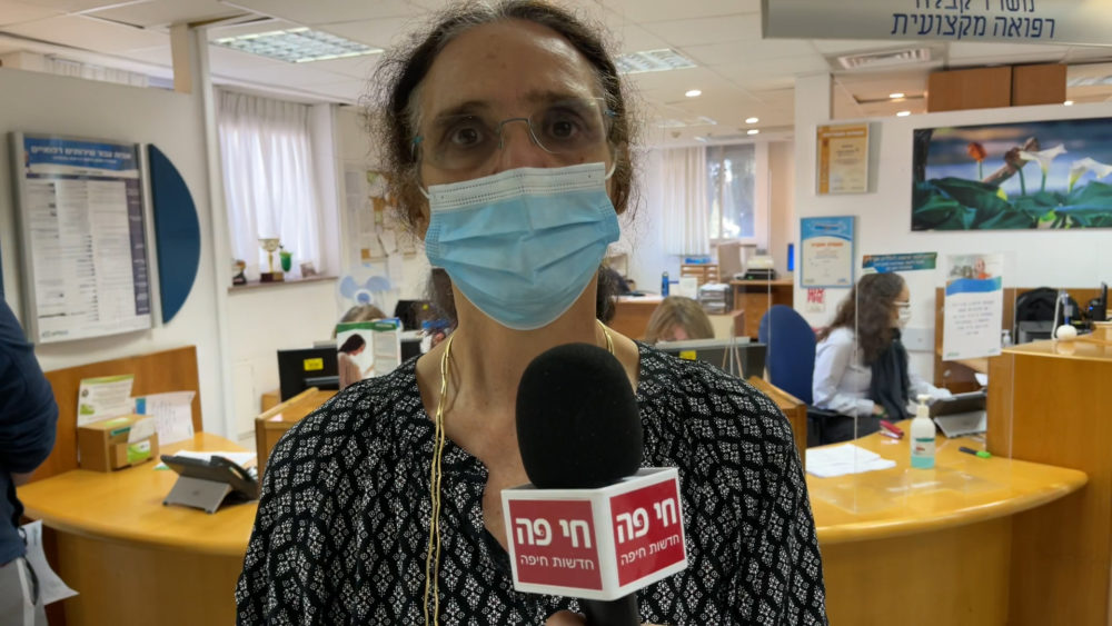 ד"ר רחל דהן • אירוע המתחסן החמישים אלף במבצע חיסוני הקורונה בכללית מחוז חיפה וגליל מערבי (צילום: ירון כרמי)