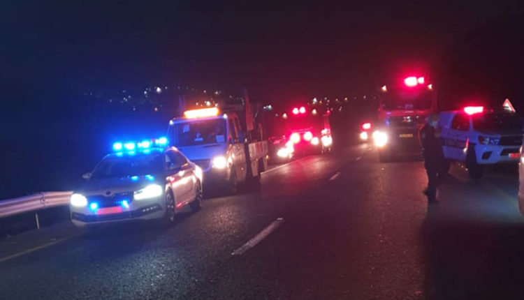 תאונת דרכים בכביש 4 (צילום: משטרת ישראל)