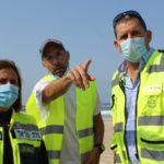 השרה להגנת הסביבה גילה גמליאל ואסיף איזק, ראש מועצת חוף הכרמל. (צילום_:דני שלומי, עמותת אקואושן)