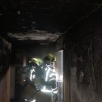 שריפה בבניין מגורים בקריית אתא (צילום: כבאות והצלה)
