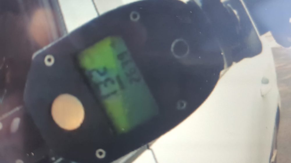 מדידת מהירות (צילום: משטרת ישראל)