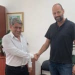 לזר קפלון ורועי שווץ (צילום: דוברות עיריית חיפה)