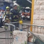 חילוץ לכודים בשרפה (צילום: כבאות והצלה)