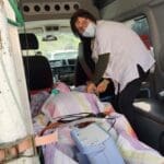 חיסון קורונה למרותקי בית בכללית מחוז חיפה (צילום: דוברות כללית)