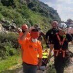 חילוץ המטייל, יחידת החילוץ ומסוק חיל האוויר (צילום: דוברות יחידת חילוץ גליל-כרמל)