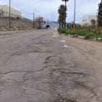 נזק כלכלי – חיפה – כביש משובש ברחוב יוליוס סימון (צילום: עומר מוזר)