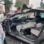 אשה נהרגה בתאונת דרכים ברחוב נתנזון בחיפה (צילום: כבאות והצלה)