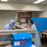 אלגרה ישראל מצביעה • קלפי הבחירות לכנסת במחלקת הקורונה ברמב"ם (צילום: דוברות רמב"ם)