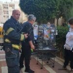 שרפה בבניין קריית ים (צילום: כבאות והצלה)