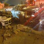 חילוץ לכודים בתאונת דרכים (צילום: כבאות והצלה)