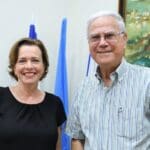 עינת קליש רותם ויעקב שחר (צילום ארכיון: ראובן כהן, דוברות עיריית חיפה)