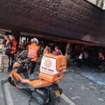 הצתת חניון תחת מבנה מגורים בחיפה כ-60 נפגעים משאיפת עשן (צילום: איחוד הצלה)