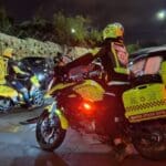 תאונת דרכים ברחוב טשרניחובסקי – רכב הקיה התנגש במכוניות חונות (צילום: אלכסנדרה שר)