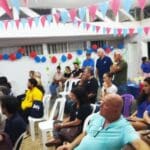 כנס מחאה נגד סגירת קן הנוער העובד והלומד בכרמל הצרפתי (צילום: שקד ברויר)