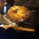 זוג הורים וילדיהם הותקפו בכביש החוף מול ג'אסר א-זרקא (צילום: חי פה בשטח)