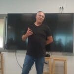 אביהו האן, יו"ר סיעת הירוקים של חיפה בטקס הוקרה ליחידת הכלבנים (צילום: דודי מיבלום)