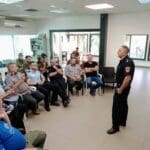 נצ”מ ניר יונה בטקס הוקרה ליחידת הכלבנים (צילום: חי פה)