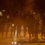 מעצר במהלך התפרעות פרו-פלסטינית בשדרות בן גוריון 11/5/21 (צילום: שי רגב)
