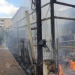 שריפה בגן ילדים בקריית מוצקין (צילום: כבאות והצלה)