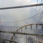 שריפה בגן ילדים בקריית מוצקין (צילום: כבאות והצלה)