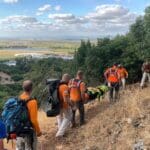 חילוץ אישה מנחל מעפילים (נחל נחש) בכרמל (צילום: יחידת החילוץ גליל כרמל)