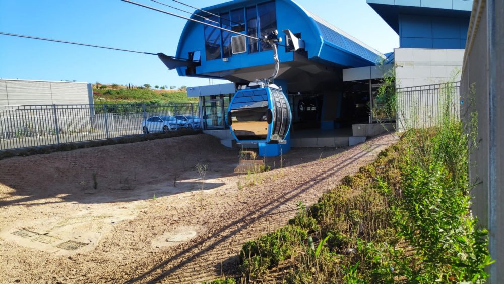 הרכבלית - רכבל מהצ'ק פוט לטכניון ולאוניברסיטת חיפה - תחנת הצ'ק פוסט (צילום: ירון חנן)