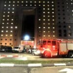שריפה במלון לאונרדו שבחוף הכרמל בחיפה – 11/8/21 (צילום: כבאות והצלה)