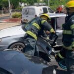 תאונה בכביש 4, בסמוך לצומת מוצארט (צילום: כבאות והצלה)