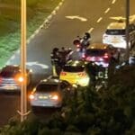 מרוצי המכוניות בחיפה: נהגים מתפרעים (צילום: חי פה בשטח)