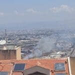 שרפה במפרץ חיפה (צילום: עומר כספי)