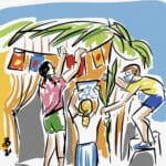 חג סוכות שמח (ציור מאת  ד"ר דוד בר און)