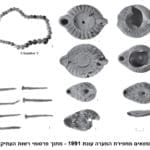 ממצאים מחפירת מערת הקבורה שנחפרה בשנת 1991 – ההיסטוריה של שכונת  אלעתיקה בחיפה (מתוך פרסומי רשות העתיקות)