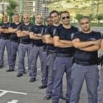 אנשי הסיירת העירונית של חיפה ושש ניידות שיטור משולב בחיפה (צילום: צבי רוגר)