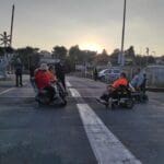 חסימת מסילת הרכבת על ידי ארגון הנכים (צילום: לביא נאור דובר מאבק הנכים)